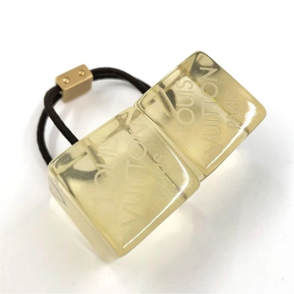 Louis Vuitton clear cube hair Tie with box and dust bag - Picture 5 of 15